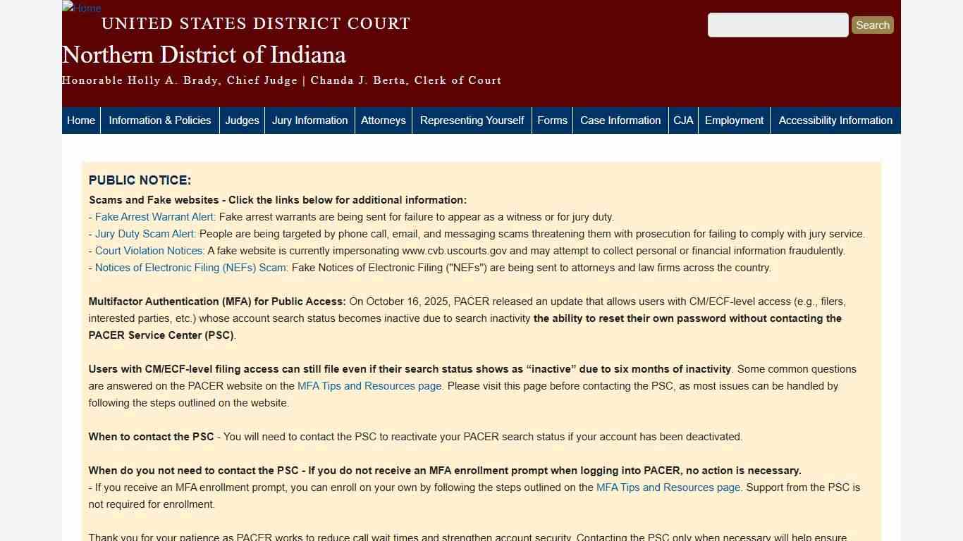 Northern District of Indiana United States District Court